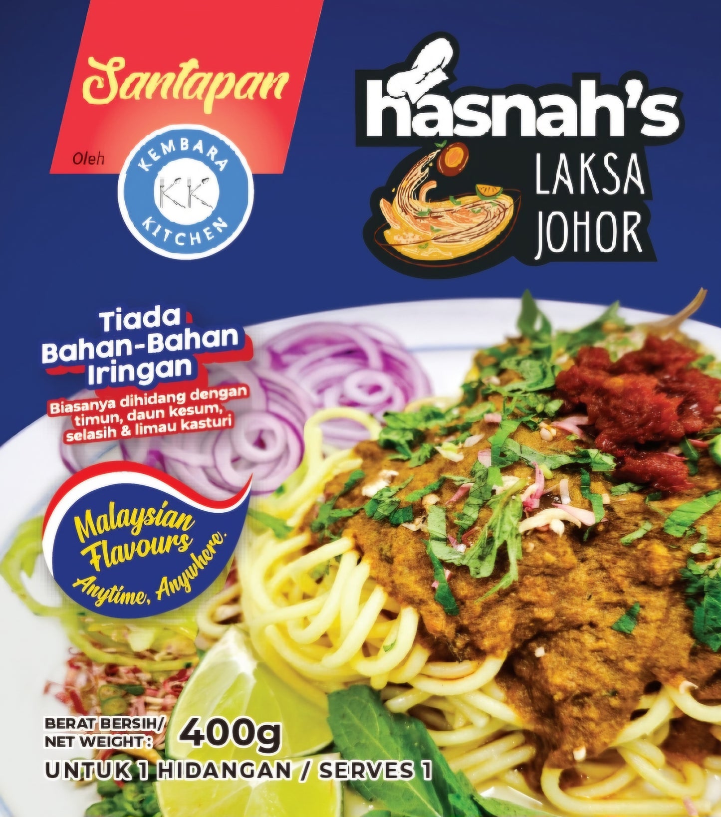 Santapan PREMIUM: Laksa Johor (instant meals, ready to eat, wooden cutlery, going green, camping)