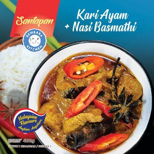 Chicken Curry with Basmathi Rice instant meal | Nasi Basmathi Kari Ayam pek makanan siap sedia (400g)