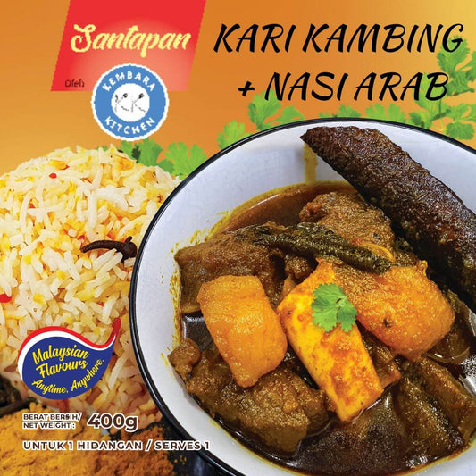 Mutton Curry with Arabic Rice instant meal | Nasi Arab Kari Kambing pek makanan siap sedia (400g)