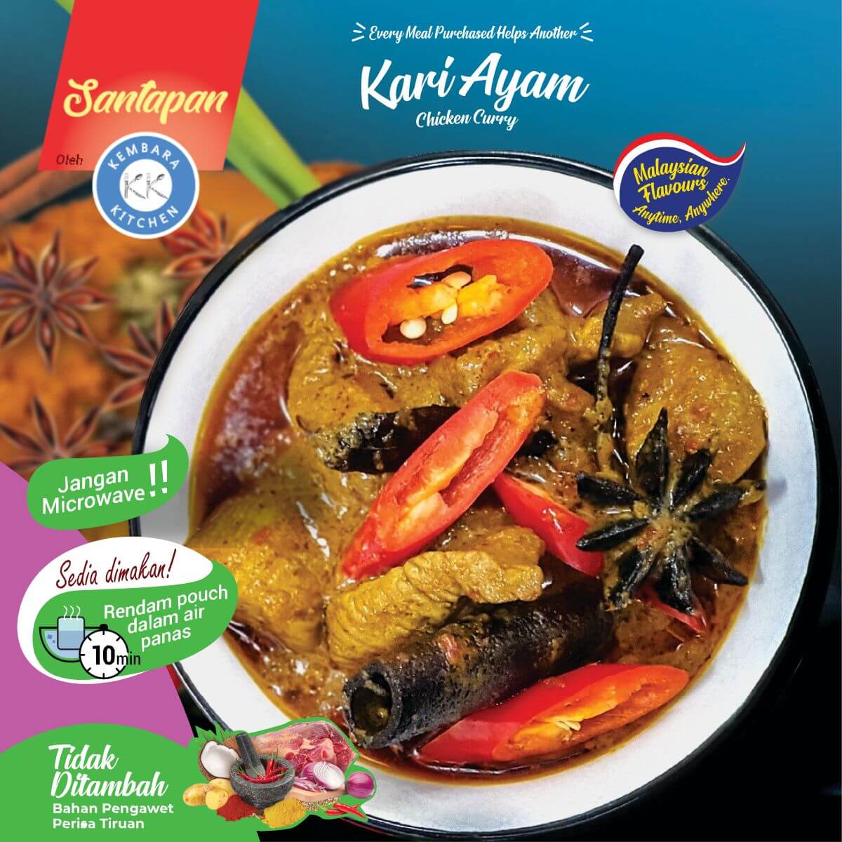 Chicken Curry| Kari Ayam makanan siap sedia (500g)*Halal Certified*